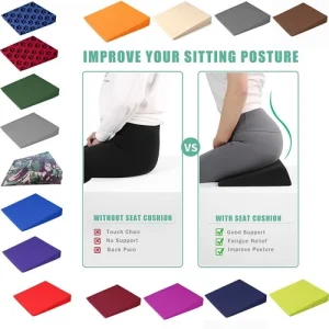 11 Degree New Seat Wedge Cushion for Back Pain, Lumbar Support, Sciatica Relief