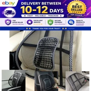 EAFC Car Seat Back Cushion Mesh Lumbar Support Massage Pad
