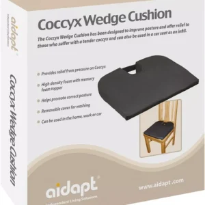 Coccyx Wedge Cushion Seat for Posture Back Support for use on Office Chair